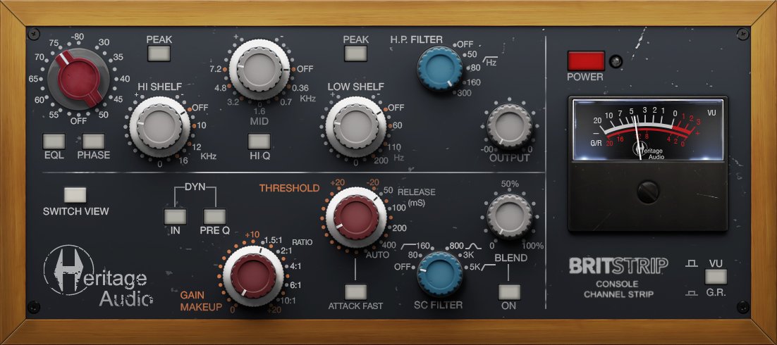Heritage Audio Releases Britstrip Plugin 1 Britstrip preamp version desktop view