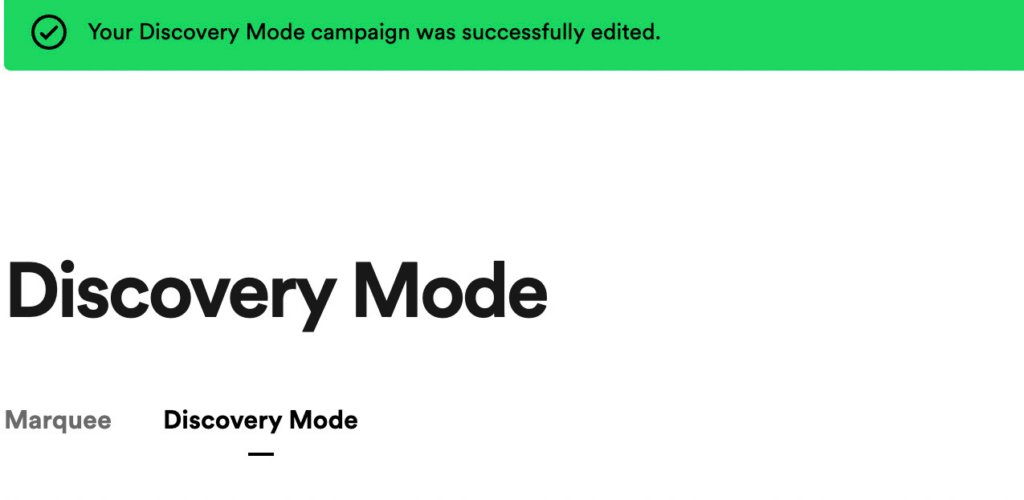 Discovery mode